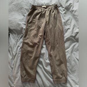 Aritzia brown elastic waist pants / slacks